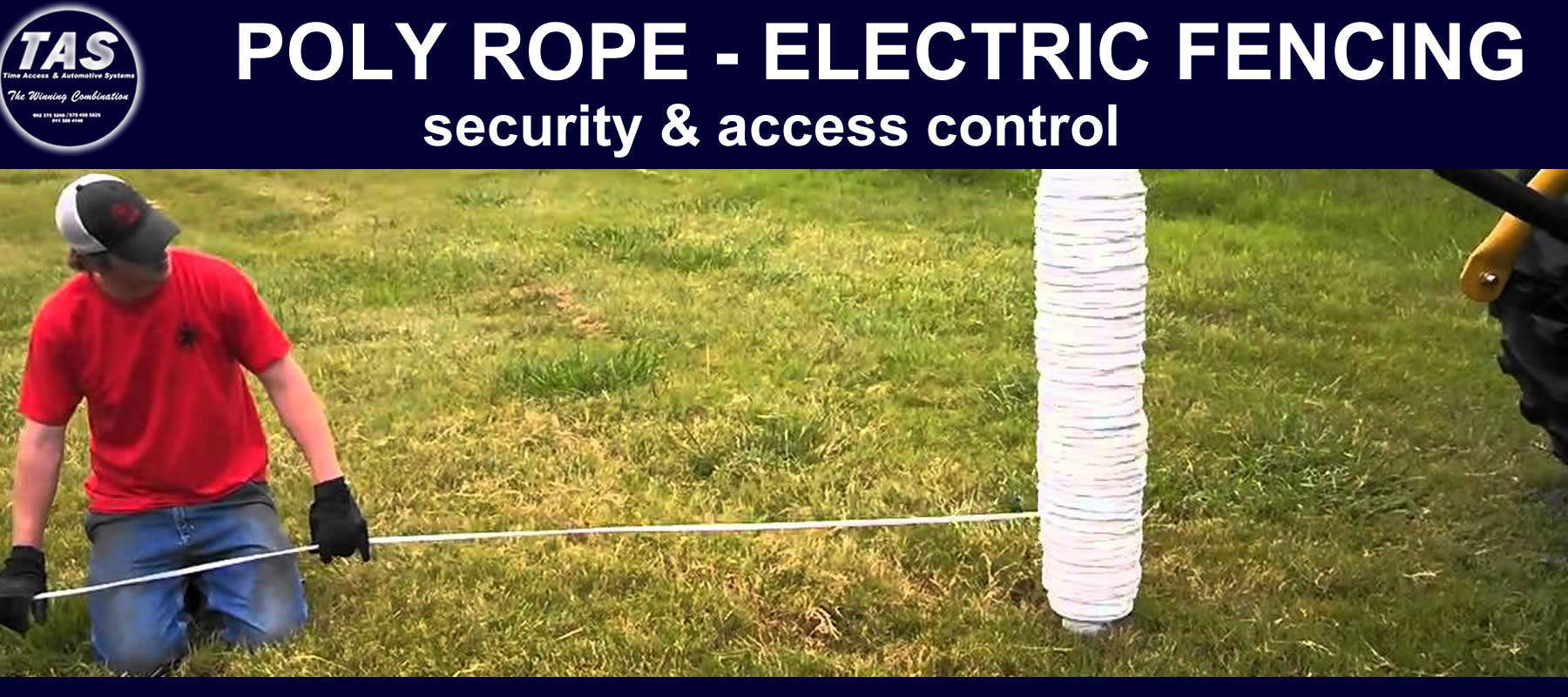 Poly Rope electric fencing security control banner